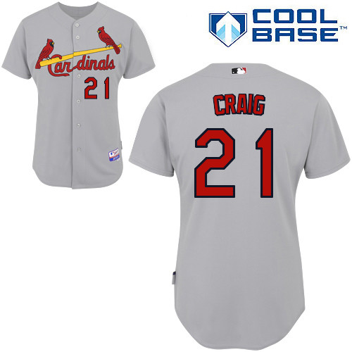 Allen Craig #21 MLB Jersey-St Louis Cardinals Men's Authentic Road Gray Cool Base Baseball Jersey